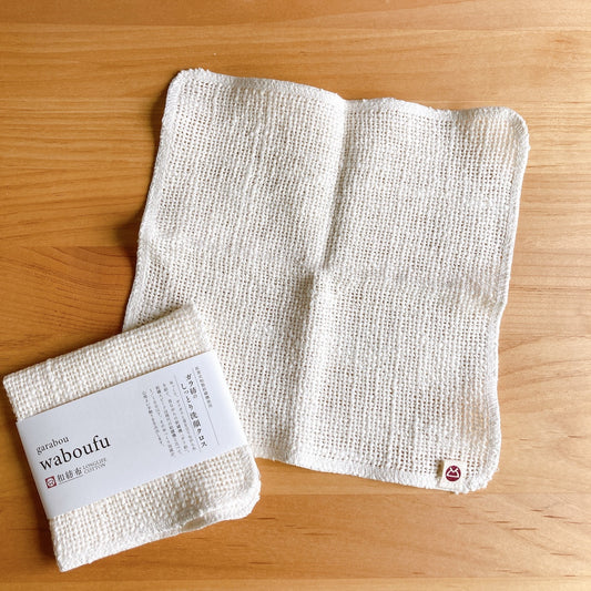 ガラ紡のしっとり洗顔クロス