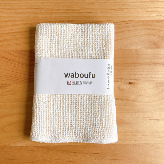 ガラ紡の食器も洗えるふきん