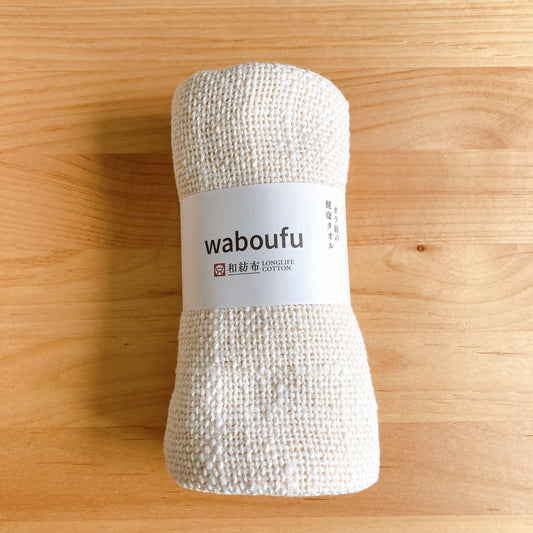 ガラ紡の健康タオル